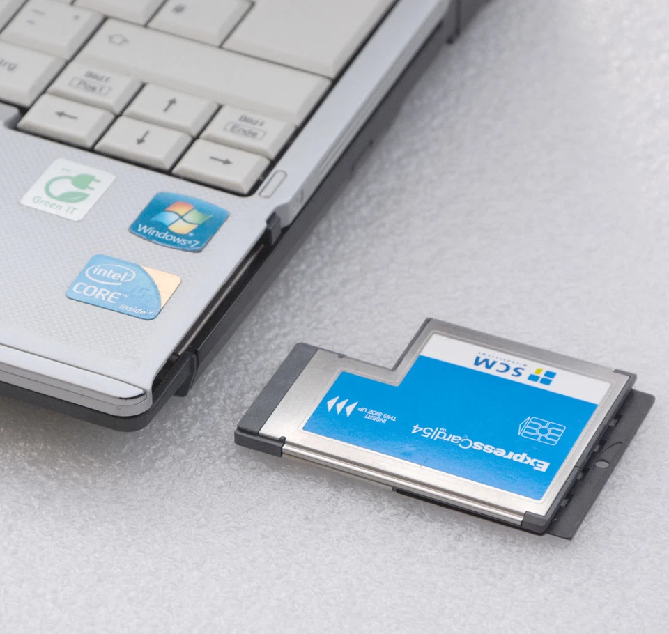 SCM SCR3340 SCR-3340 EXPRESSCARD 54 CHIPKARTENLESER CHIPCARD FÜR NOTEBOOK S17 MM - Bild 1 von 1