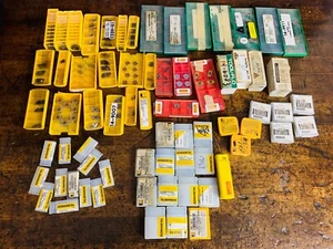 Mixed Carbide Inserts Lot Sandvik, Kennametal, Tool Flo and Others - Picture 1 of 6