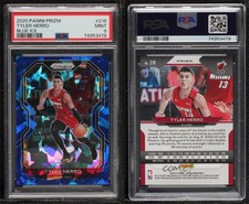 2020-21 Panini Prizm Blue Ice Prizm /125 Tyler Herro #218 PSA 9 MINT