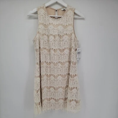 Vestido para mujer sin palabras estilo encaje marfil talla S Foto 1 de 4