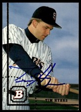 1994 Bowman Baseball Tim Hyers Rookie Auto San Diego Padres #148 Signed