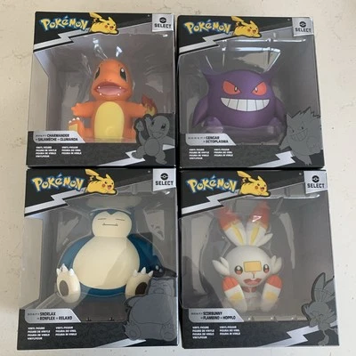 Figuras Pokemon Select Scorbunny, Charmander, Snorlax y Gengar 2025 Serie 3 Foto 1 de 4