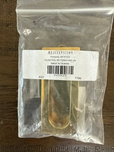 rejuvenation flush pull rectangular Unlacquered Brass 2450420 - Picture 1 of 12