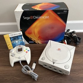 SEGA Dreamcast Launch Edition Home Console - White Box Console Controller Cables