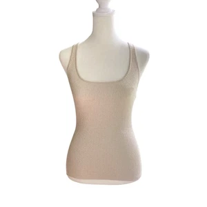 Camiseta sin mangas Y2K INC brillo S sin mangas tejida elástica Ibiza playa Fairycore brillante - Imagen 1 de 8