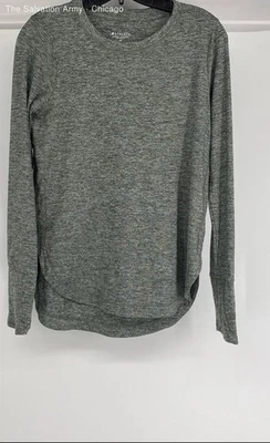 Athleta женщин зеленый ворота длинным рукавом пуловер Activewear Топ размер XS - Изображение 1 из 4