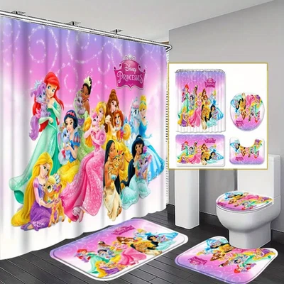 Personajes de dibujos animados para juegos de cortina de ducha o baño Ariel Foto 1 de 3