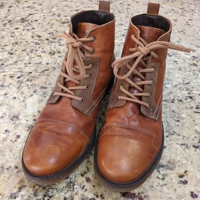 Botines Bull Boxer Selden Para Hombre US 11 EU 44 Encaje Cuero Marrón Enveje Envejecido Foto 1 de 4