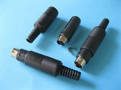 100 pcs Standard Mini DIN Plug 4 Pin Male Connector with Plastic Handle New - Image 1 of 2