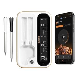 WiFi Bluetooth Kabellos Fleischthermometer INT-12I-BW Ofen Grill Thermometer C/F - Bild 1 von 11