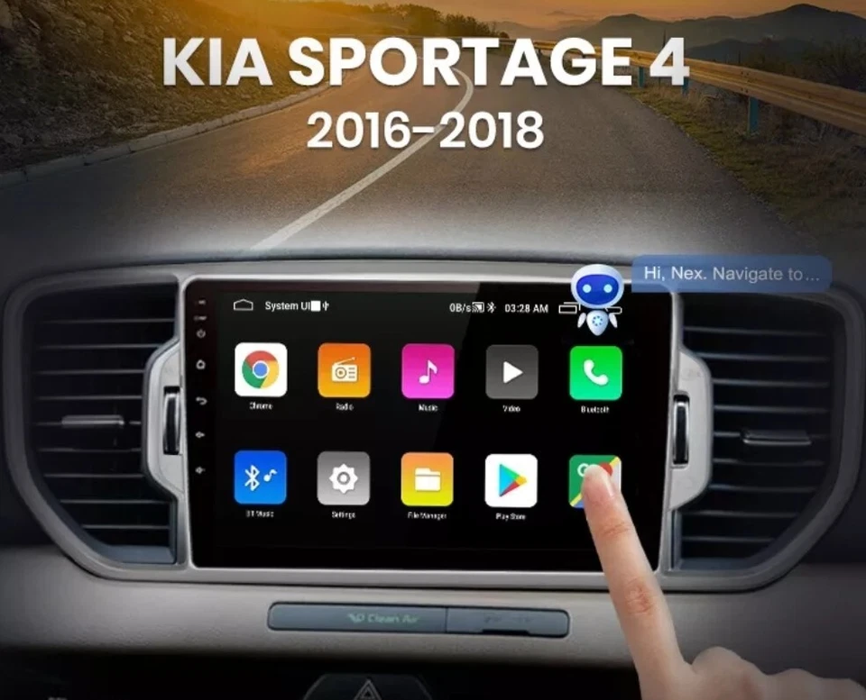 RADIO 2 DIN PER KIA SPORTAGE 4 BLUETOOTH USB ANDROID WI-FI NAVIGATORE GPS RDS - Immagine 1 di 4