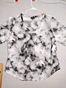 Tacera Woman 2x Top Blouse 3/4 Sleeve CLOUDY DAY casual comfort - Picture 1 of 10