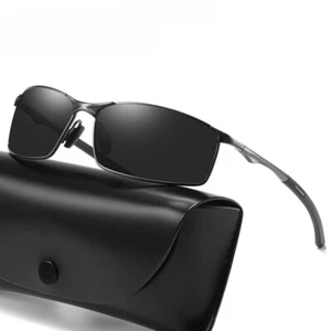 NEW Rectangular Polarized Sunglasses Men Lightweight Outdoor Casual Glasses - Picture 1 of 17