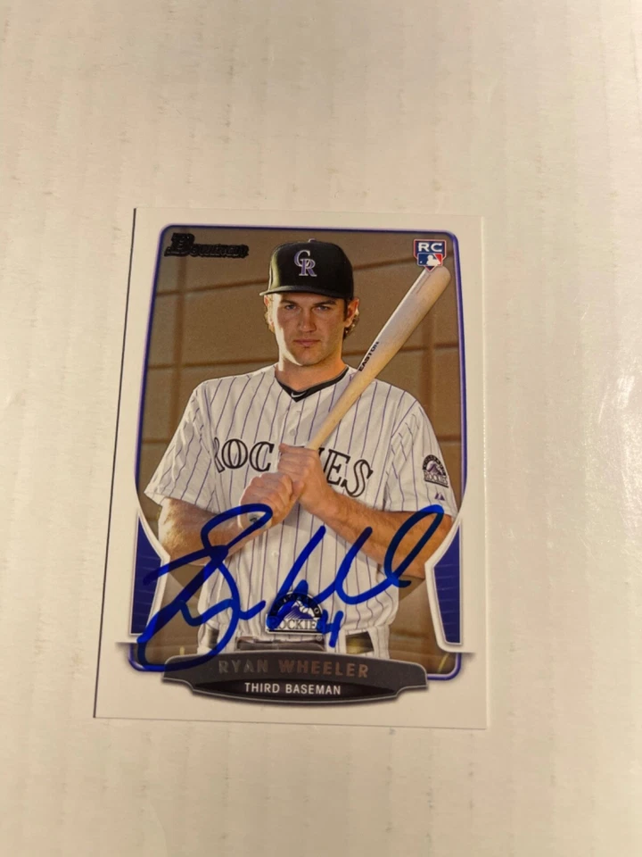 Colorado Rockies RYAN WHEELER Signed Card - Image 1 of 1