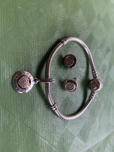 Parure Pandora originale Argento 925 e Oro 585 - Foto 1 di 5