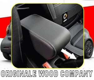 PREMIUM - BRACCIOLO SMART New fortwo forfour REGOLABILE nero + CUCITURE BIANCHE - Imagen 1 de 6