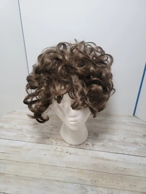 Peluca Helene Curtis de Colección Pieza de Pelo Marrón Rizado Mezcla Natural Modac 53 Especial Foto 1 de 4