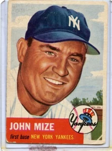 1953 Topps Johnny Mize New York Yankees #77 ⭐️💥🎯 Original - Picture 1 of 2