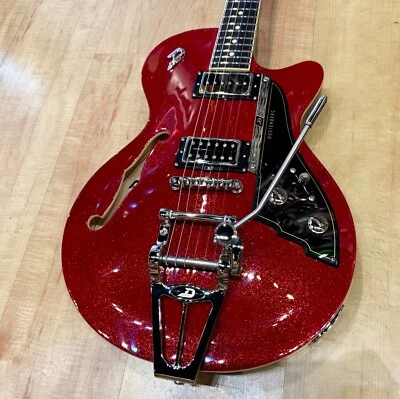Duesenberg Starplayer TV Semi-Hollow Electric Guitar Red Sparkle - Image 1 of 4
