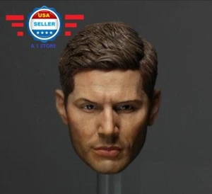 Escultura personalizada 1/6 sobrenatural de cabeza de accones Dean Winchester Jensen para macho de 12 - Imagen 1 de 3
