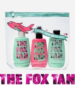 The Fox Tan Traveling Set Triple Threat Rapid Mist Shimmer Elixir Tanning 90 ml
