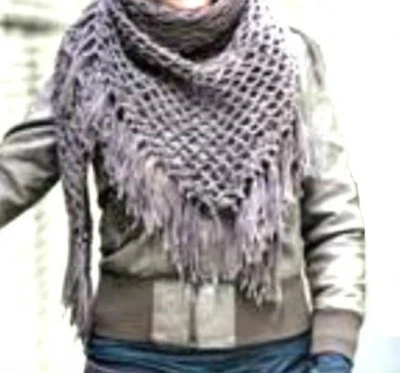 Scarf Shawl Wrap Gypsy Crochet Printed DIY Pattern Super Easy  - Image 1 of 4