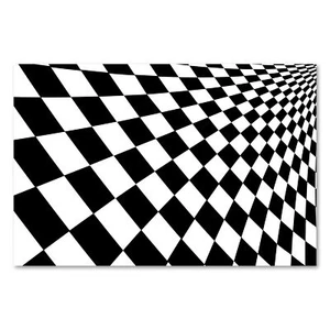 Póster 0968 Póster Lienzo Tablero de Ajedrez, Patrón Negro Blanco - Imagen 1 de 7