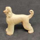 Porcelain Miniature Afghan Dog Figurine 2.5 in tall 21/4 long tail up no chips