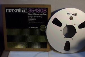1 - MAXELL 35-180B UD  10.5" x 1/4" Reel to Reel w 3,600ft Tape Back Coated - EX