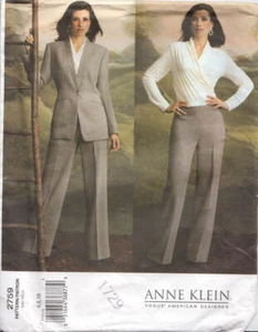 Giacca, top e pantaloni Anne Klein modello cucito Vogue designer americano 2759 - Foto 1 di 1