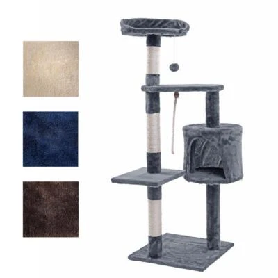 ESTEXO Kratzbaum Katzenbaum Katzenkratzbaum Kletterbaum Spielbaum für Katzen 112 cm XL