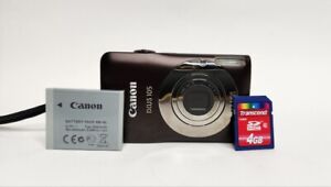Canon IXUS 105 12.1 MP 4x Zoom Digital Camera Brown w/ Battery Tested