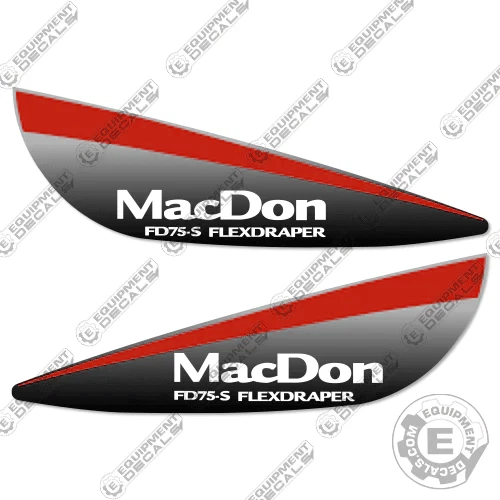 Fits MacDon FD75-S Decal Kit Flexdraper RED - 7 YEAR OUTDOOR 3M VINYL! - Image 1 of 1