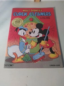 Walt Disney Clock Cleaners Linen Like Pitcher Book Mickey Mouse Donald Duck 2018 - Picture 1 of 2