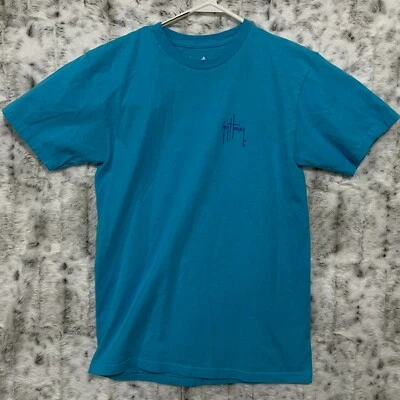 Guy Harvey Graphic T-Shirt Mens Small Blue Cotton Short Sleeve Pirate Fishing - Image 1 of 4