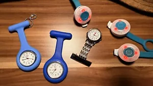 3 Metal Lapel Watches with Second Hand, 2 Lapel Fob 1 Safety Pin On + 3 Safety - Picture 1 of 1