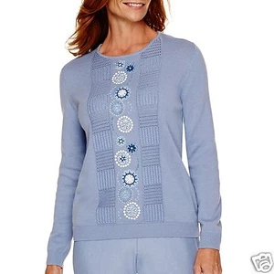 Alfred Dunner Vienna Long-Sleeve Embroidered Sweater Size PXL Msrp $66.00 - Picture 1 of 2