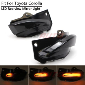 For Toyota Corolla 19+ LED Rearview Side Mirror Light w/ Turn Signal Smoke Lens - Picture 1 of 12