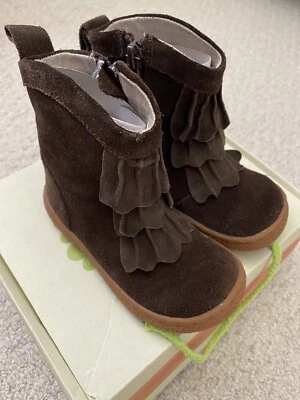 Livie and Luca suede leather Toddler boots mocha, Size 6 - Image 1 of 4