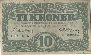 DENMARK BANKNOTES Danmarks Nationalbank P37 all different sig types - choose - Picture 1 of 24
