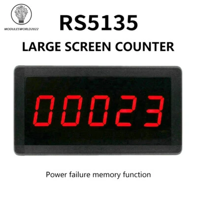 DC12-24V RS5135 Pannello contatore elettronico 5 cifre con grande schermo 0-99999 - Immagine 1 di 4