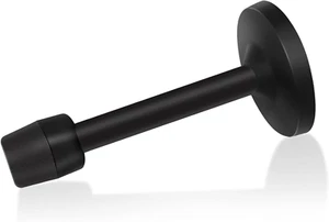 Door Stop, 5 Inch Long Door Stopper, Black Wall Mount Doorstops Stainless Steel - Picture 1 of 12