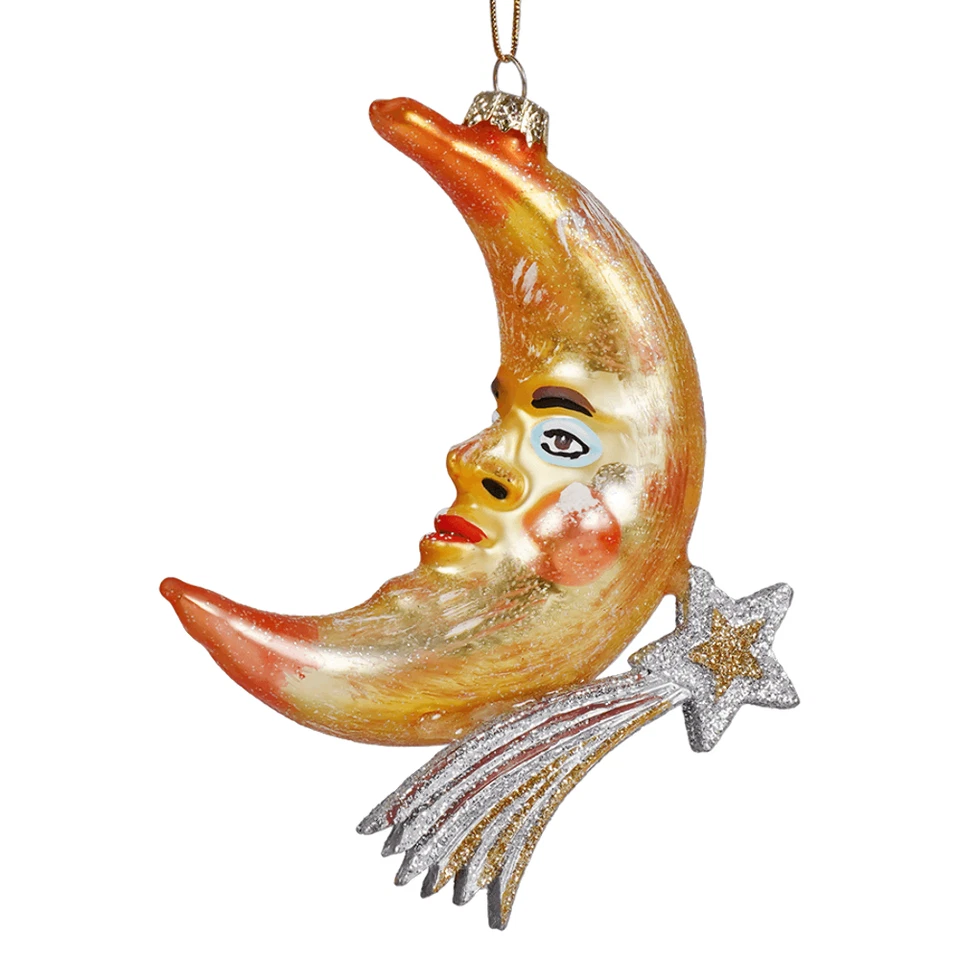 CODY FOSTER Moon Man & Shooting Star Ornament