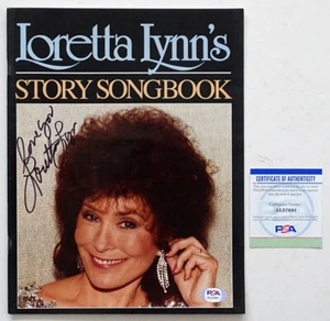 1980's Vintage LORETTA LYNN Signed AUTOGRAPH Concert SONG LYRIC Photo Book / COA - Picture 1 of 5
