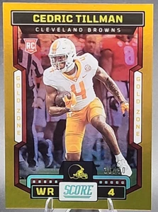 Cedric Tillman /50 2023 Panini Score Rookie RC Gold Zone Cleveland Browns SSP - Picture 1 of 2