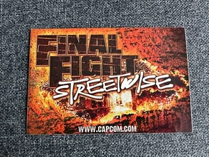 Final Fight Streetwise 2005 Capcom Postcard sized sticker advert promo press VGC - Picture 1 of 3