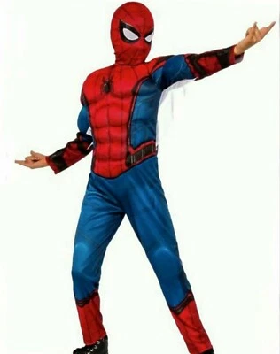 Spiderman Homecoming Rojo y Azul Disfraz Muscular Niño Mediano 8-10 Nuevo Foto 1 de 3