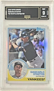 2018 Topps Chrome #23 Giancarlo Stanton '83 Style Refractor GMA 9 - Picture 1 of 2