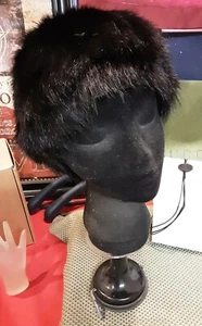 Christian Dior - Vintage 50s 60s MOD Hair Leather  Hat - Picture 1 of 6
