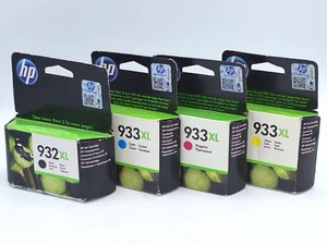 4x Original HP 932XL + 933XL Druckerpatronen Schwarz + Dreifarbig - NEU MHD 2020 - Bild 1 von 4